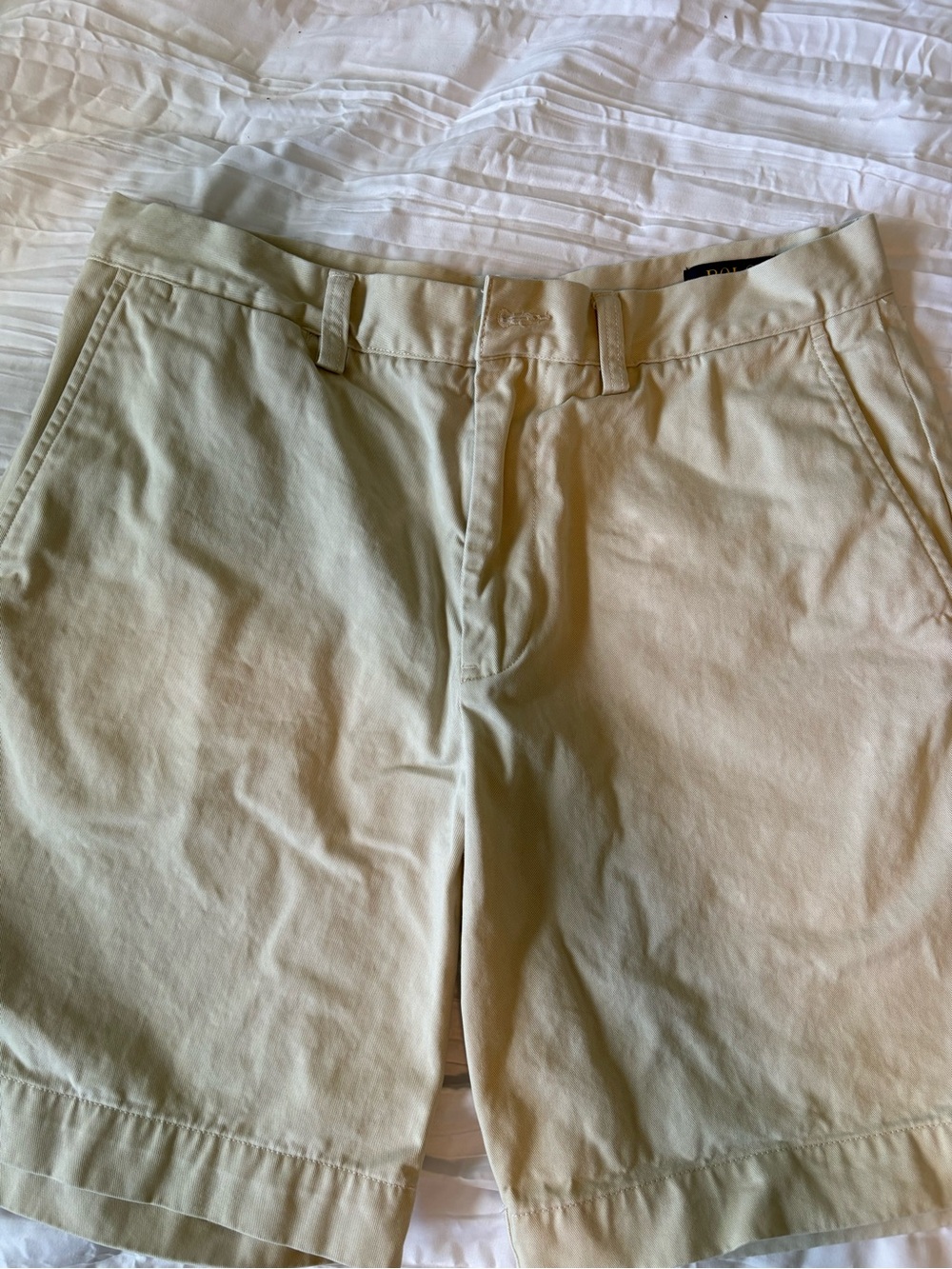 Polo by Ralph Lauren Khaki Men’s Flat-Front Shorts